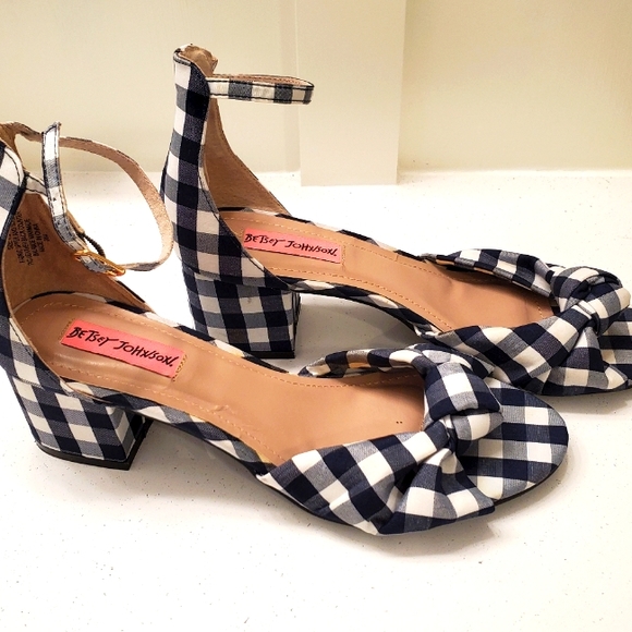 Betsey Johnson Gingham Heels - Picture 2 of 8
